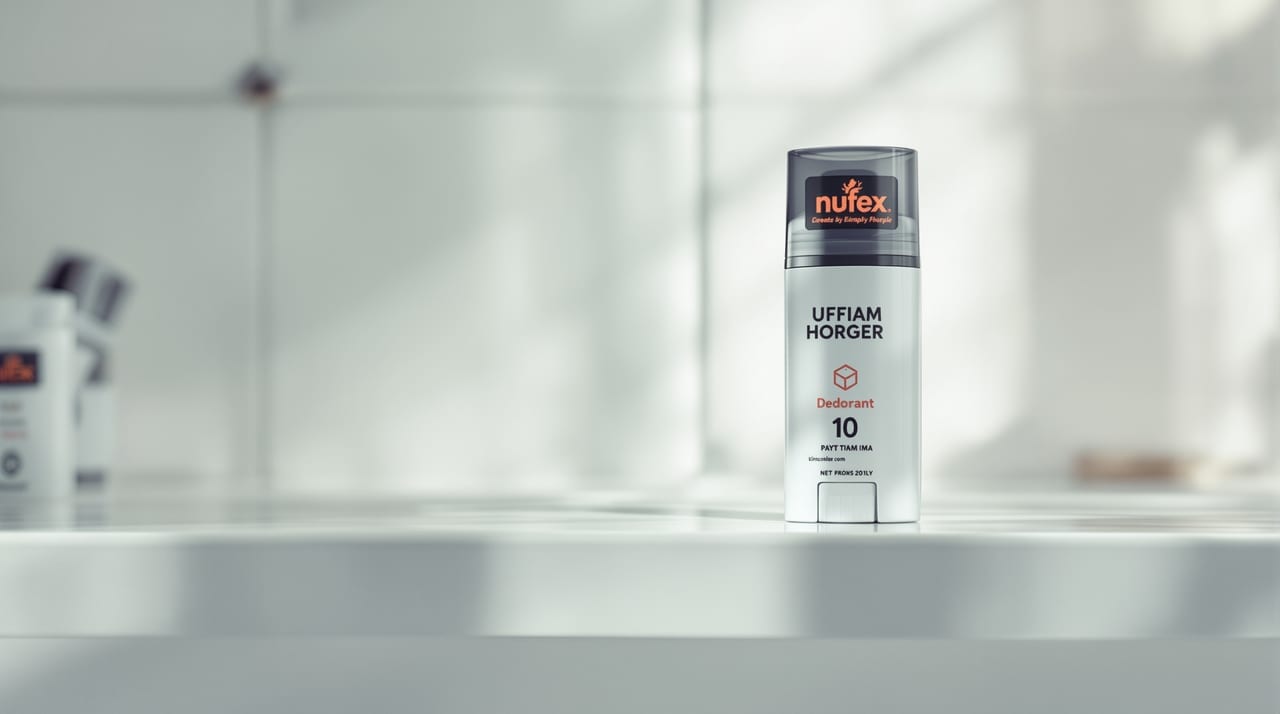 Deo-Stick auf einer hellen Badezimmerablage